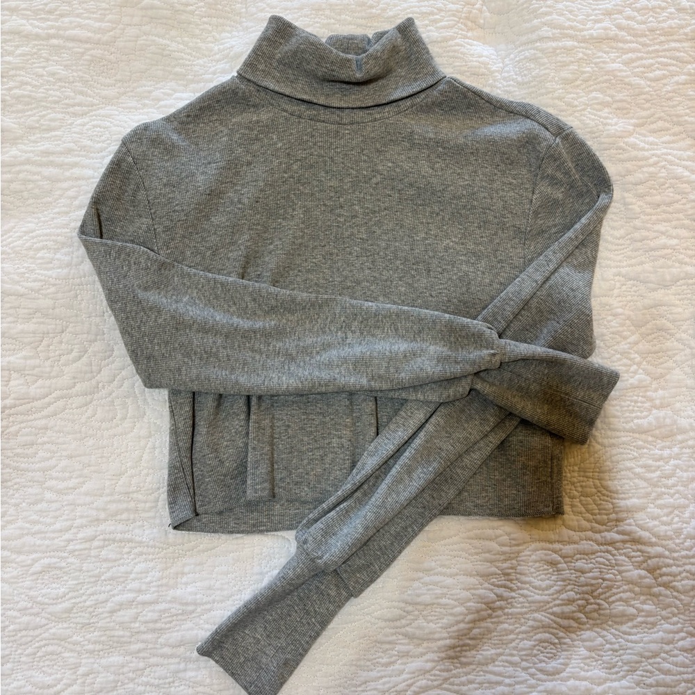 Gray Women's Turtleneck Sweater